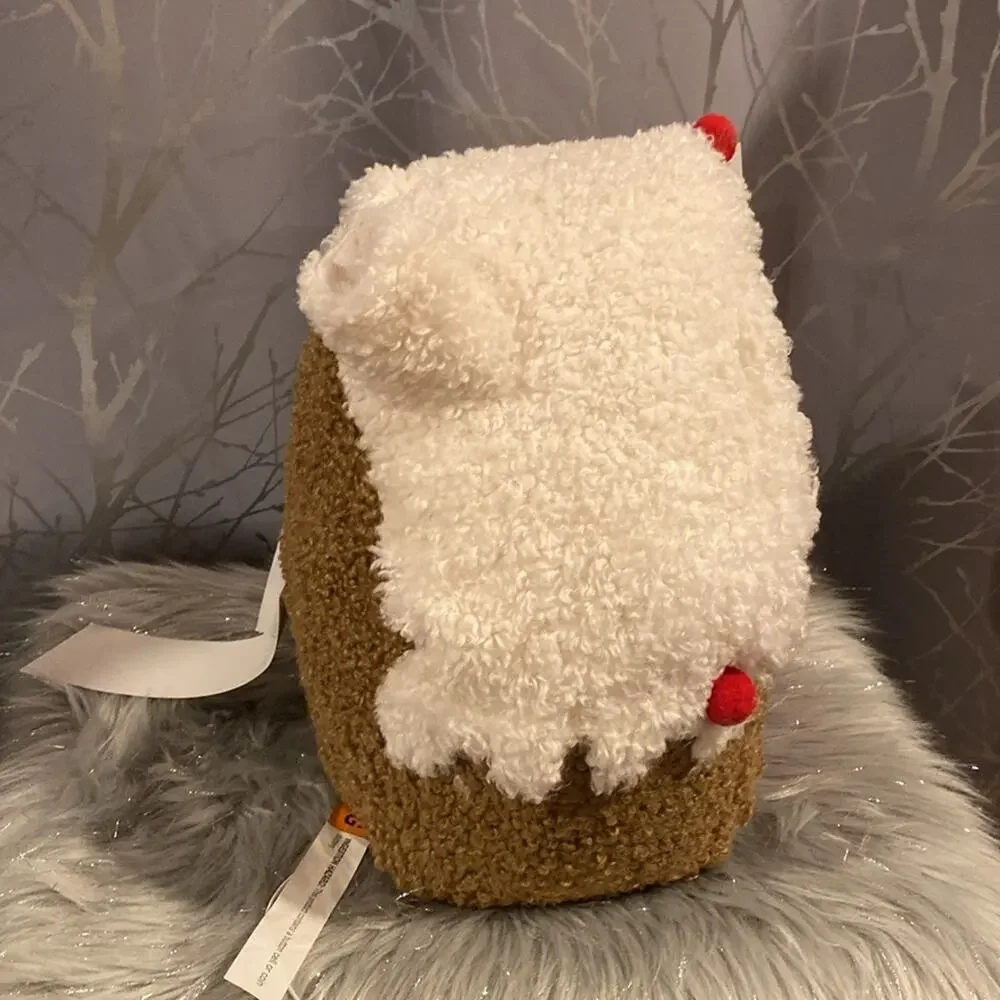 BNWT PEPPERMINT SQUARE LED Lighting Gingerbread House Christmas Pillow